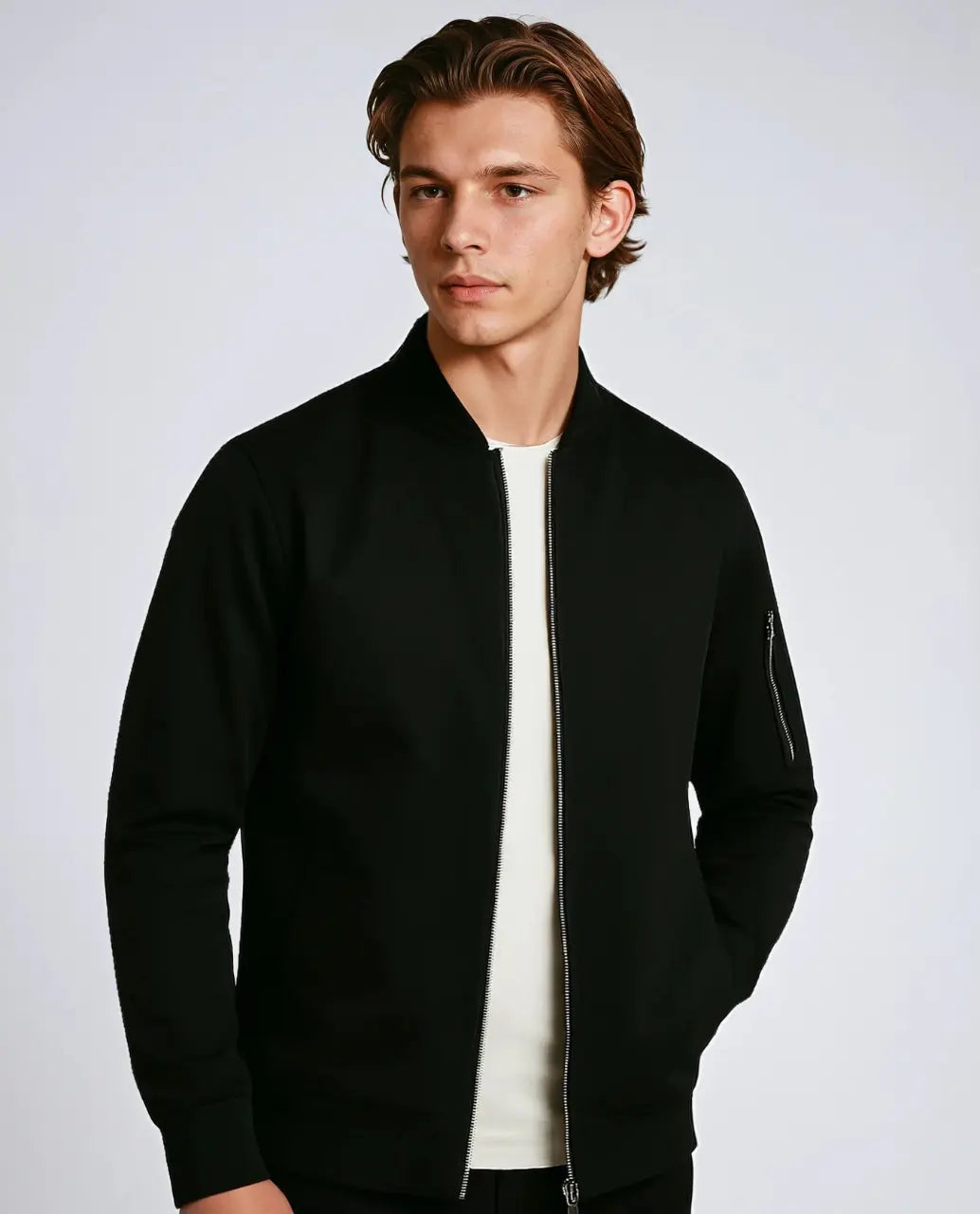 Polyester Short Jacket with Water-Repellent Finish
