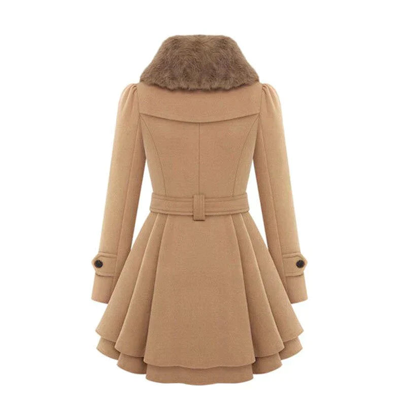 Victoria™ | Trench chic with vegan fur