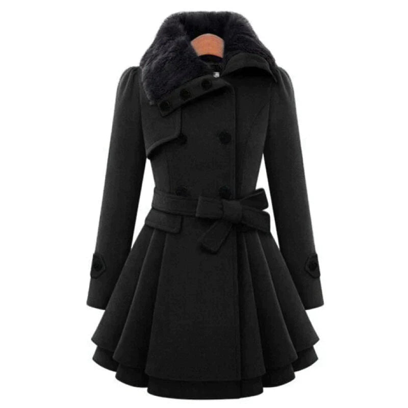 Victoria™ | Trench chic with vegan fur