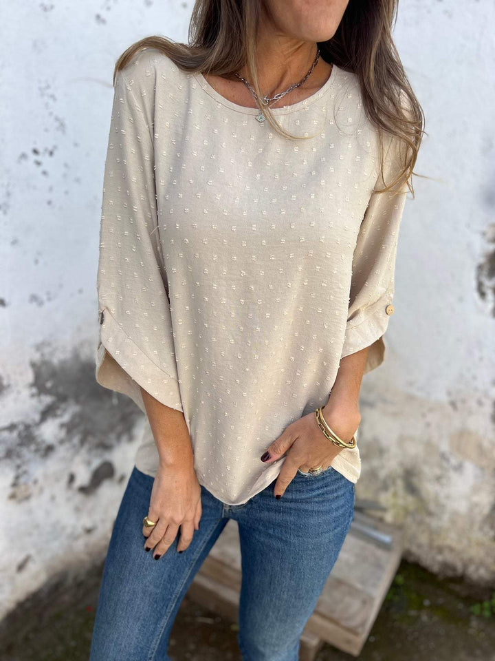 Relaxed Long Sleeve Knit Top with Soft Everyday Fit