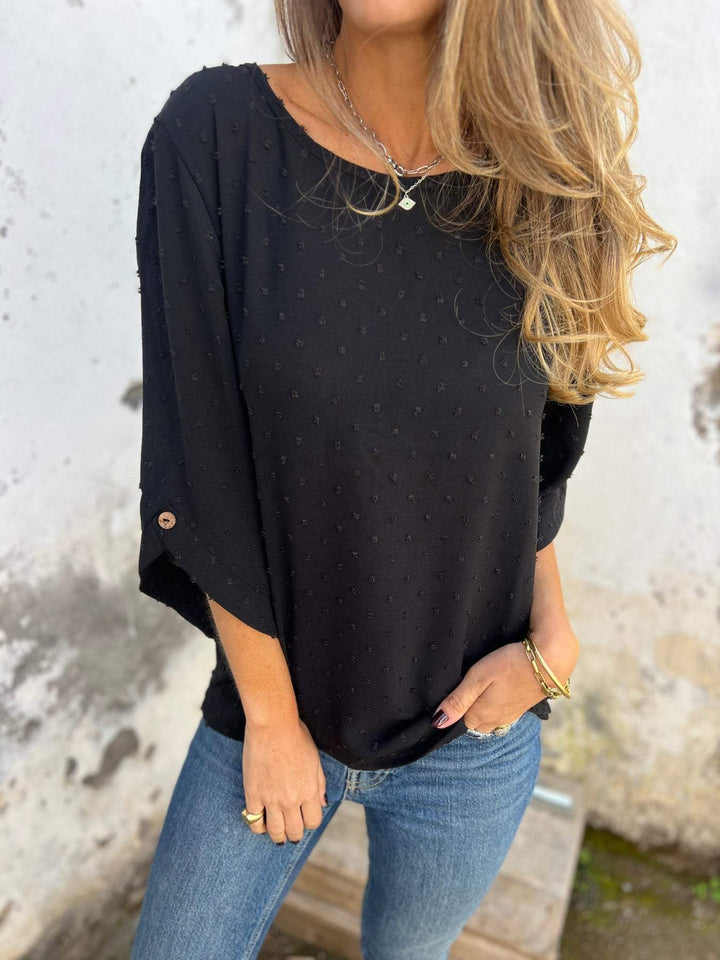Relaxed Long Sleeve Knit Top with Soft Everyday Fit