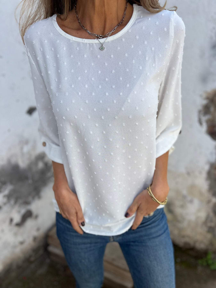 Relaxed Long Sleeve Knit Top with Soft Everyday Fit
