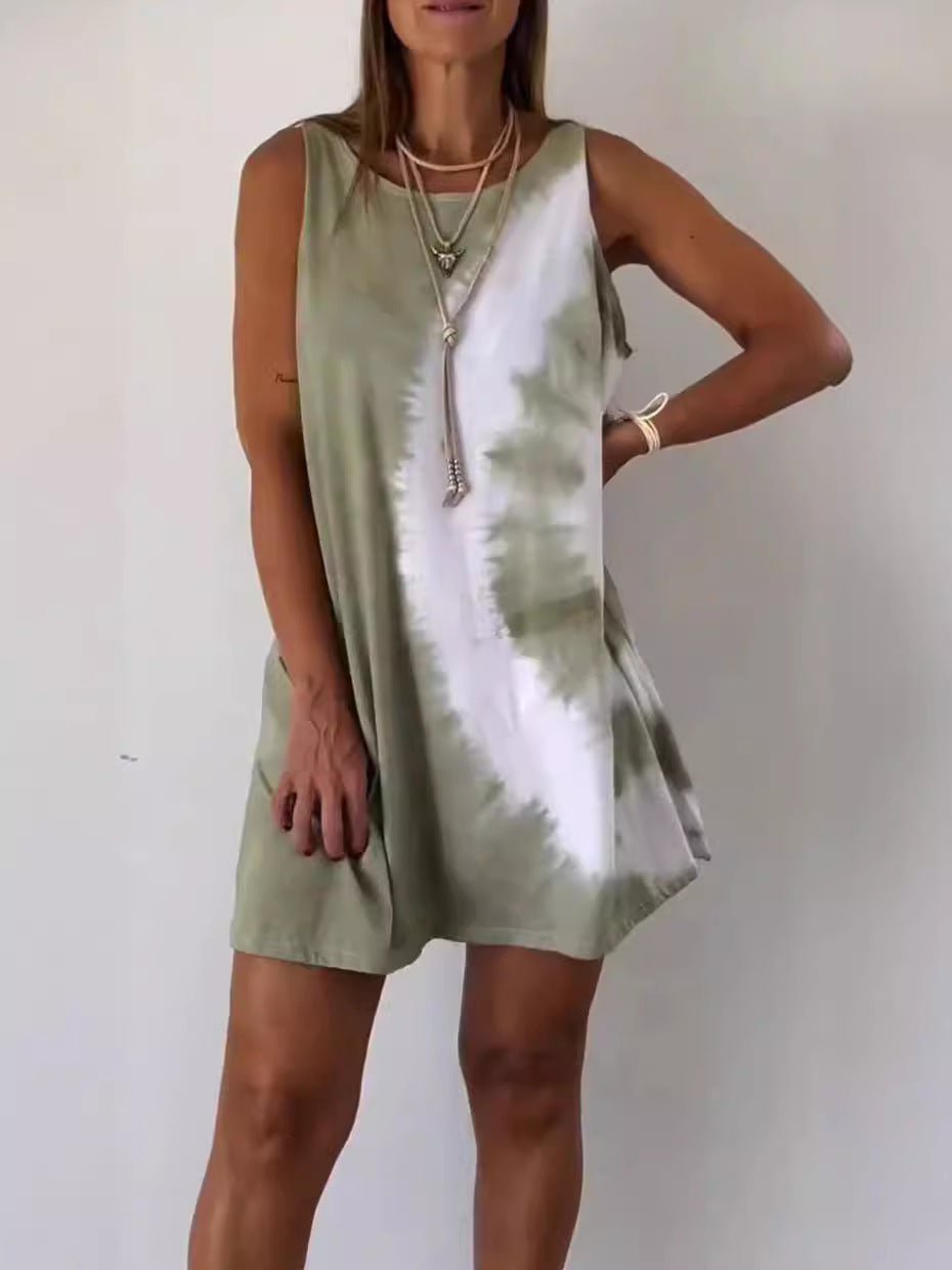 Josie Gradient Tie Dye Print Mini Dress
