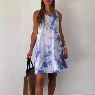 Josie Gradient Tie Dye Print Mini Dress