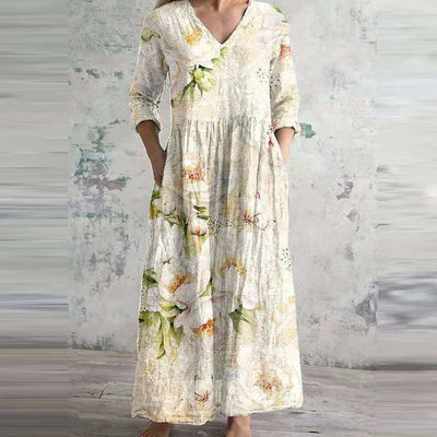 Kiana - Elegant Summer Dress with Floral Pattern