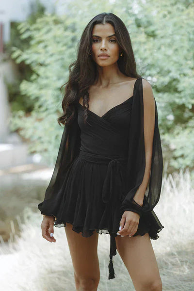 Layla | Funny mini dress with puff sleeves