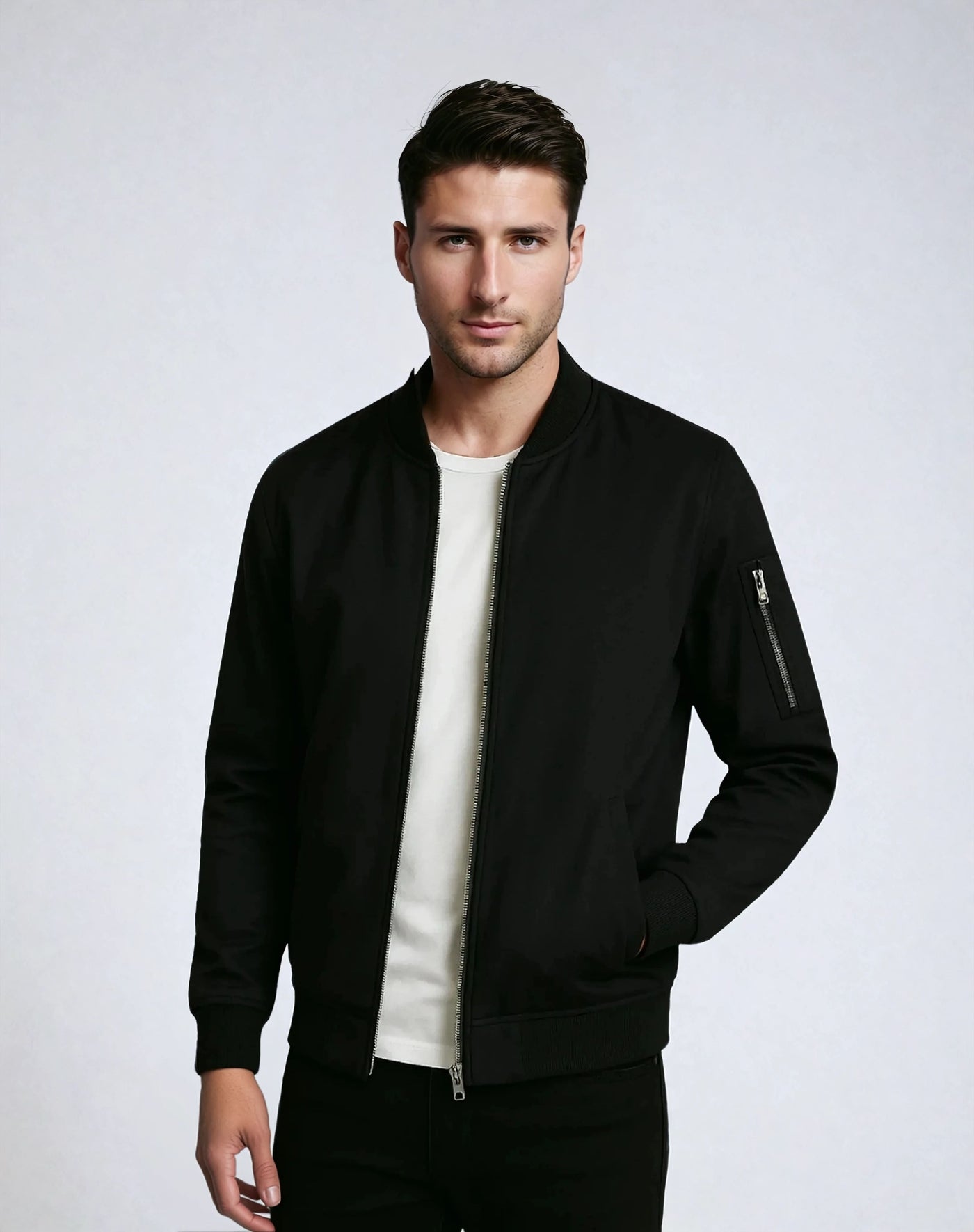 Polyester Short Jacket with Water-Repellent Finish