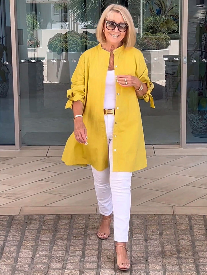 Lightweight Longline Coat with Flowing Elegant Fit