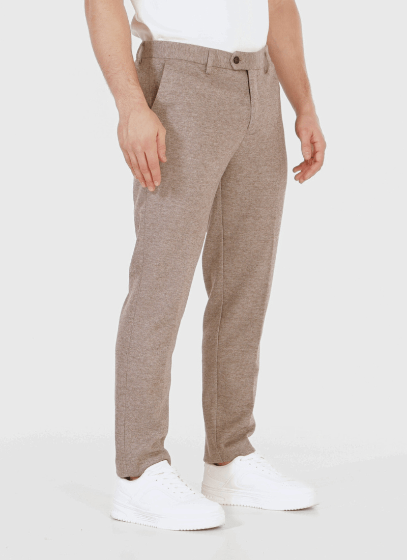 Melange Wool-Mix Trousers