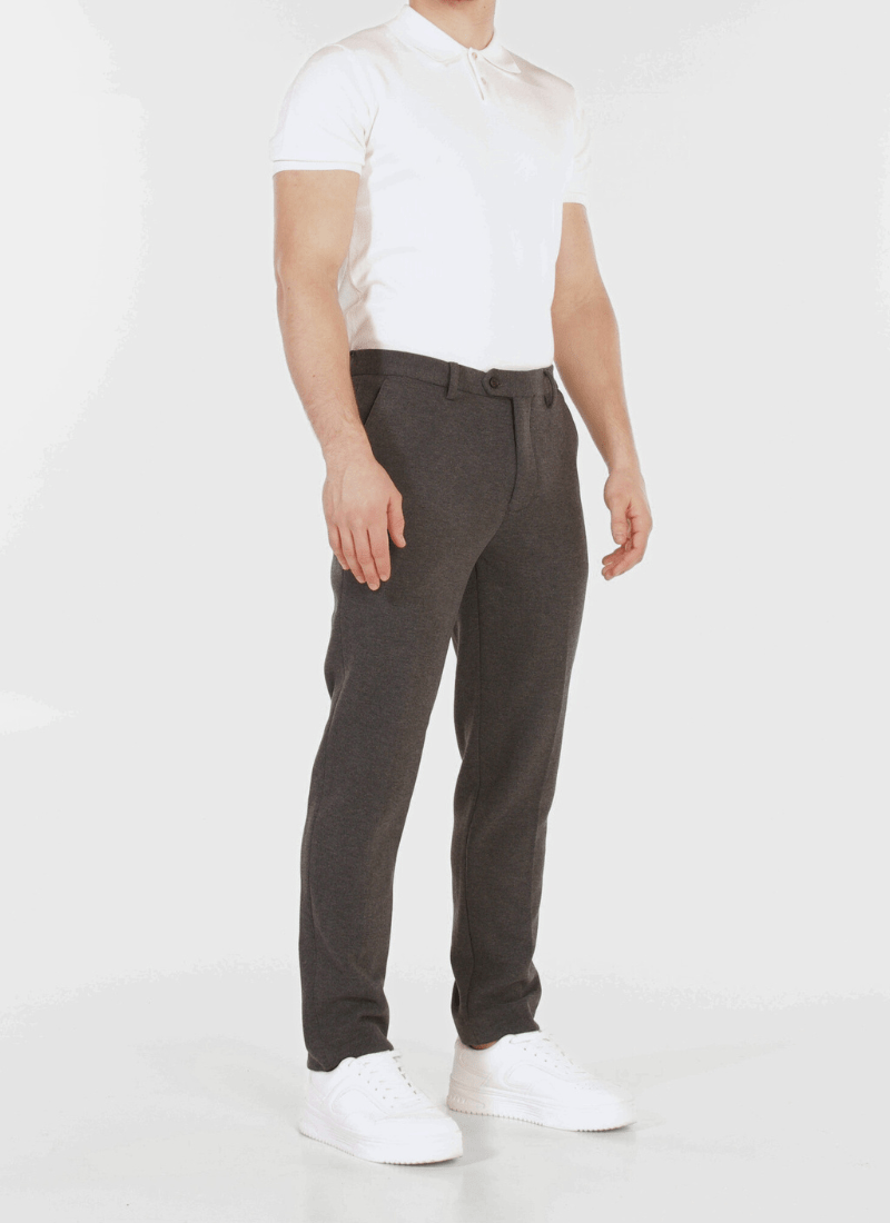 Melange Wool-Mix Trousers