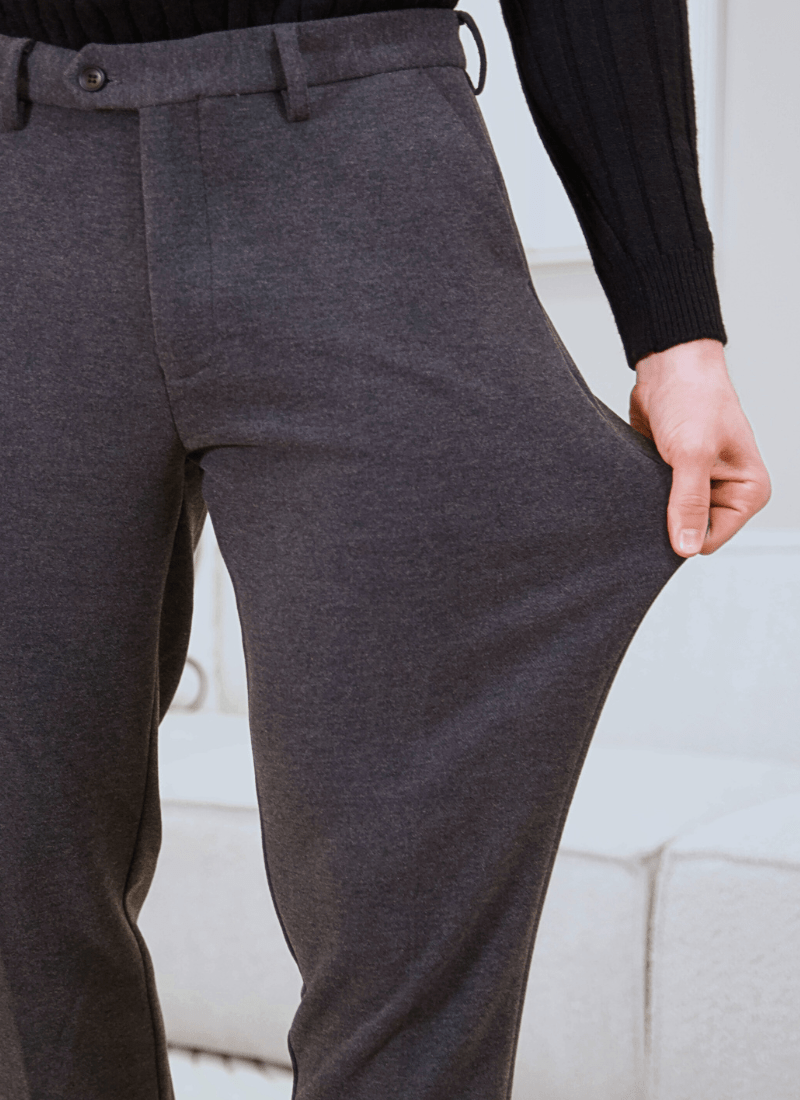 Melange Wool-Mix Trousers