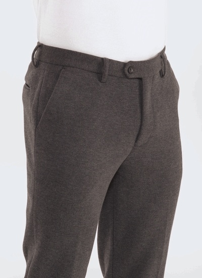 Melange Wool-Mix Trousers