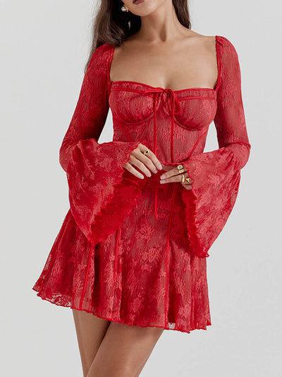 Black Lace Corset Dress