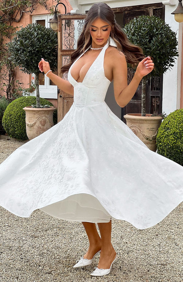 Ara | Midi dress with halter neckline