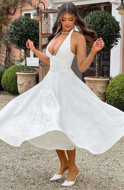 Ara | Midi dress with halter neckline
