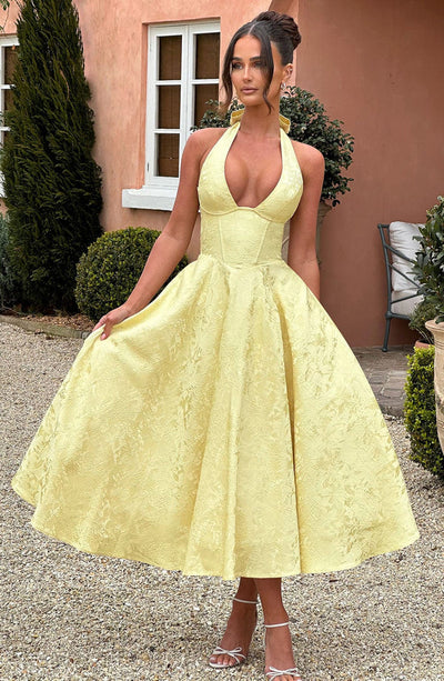 Ara | Midi dress with halter neckline
