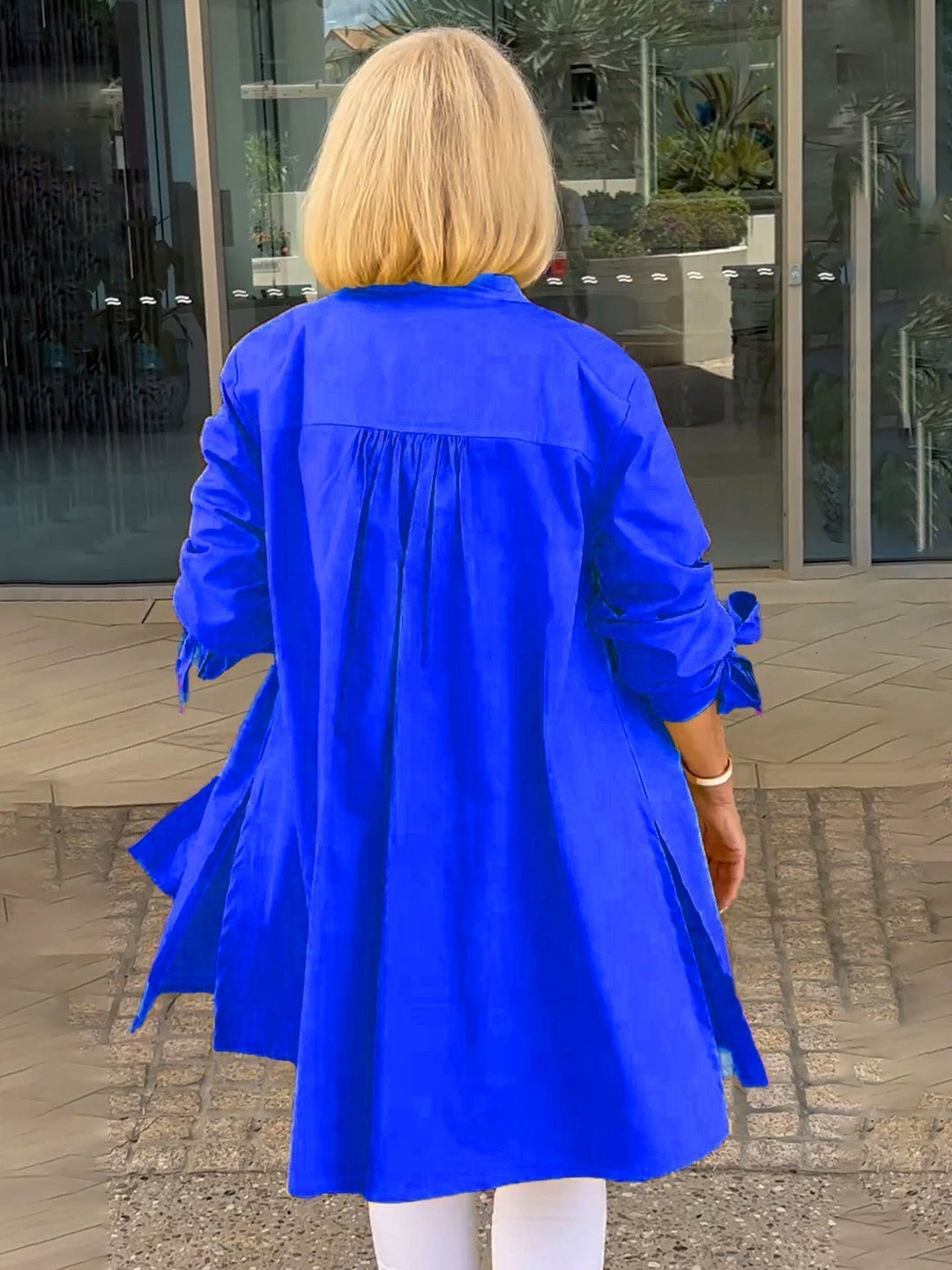 Lightweight Longline Coat with Flowing Elegant Fit