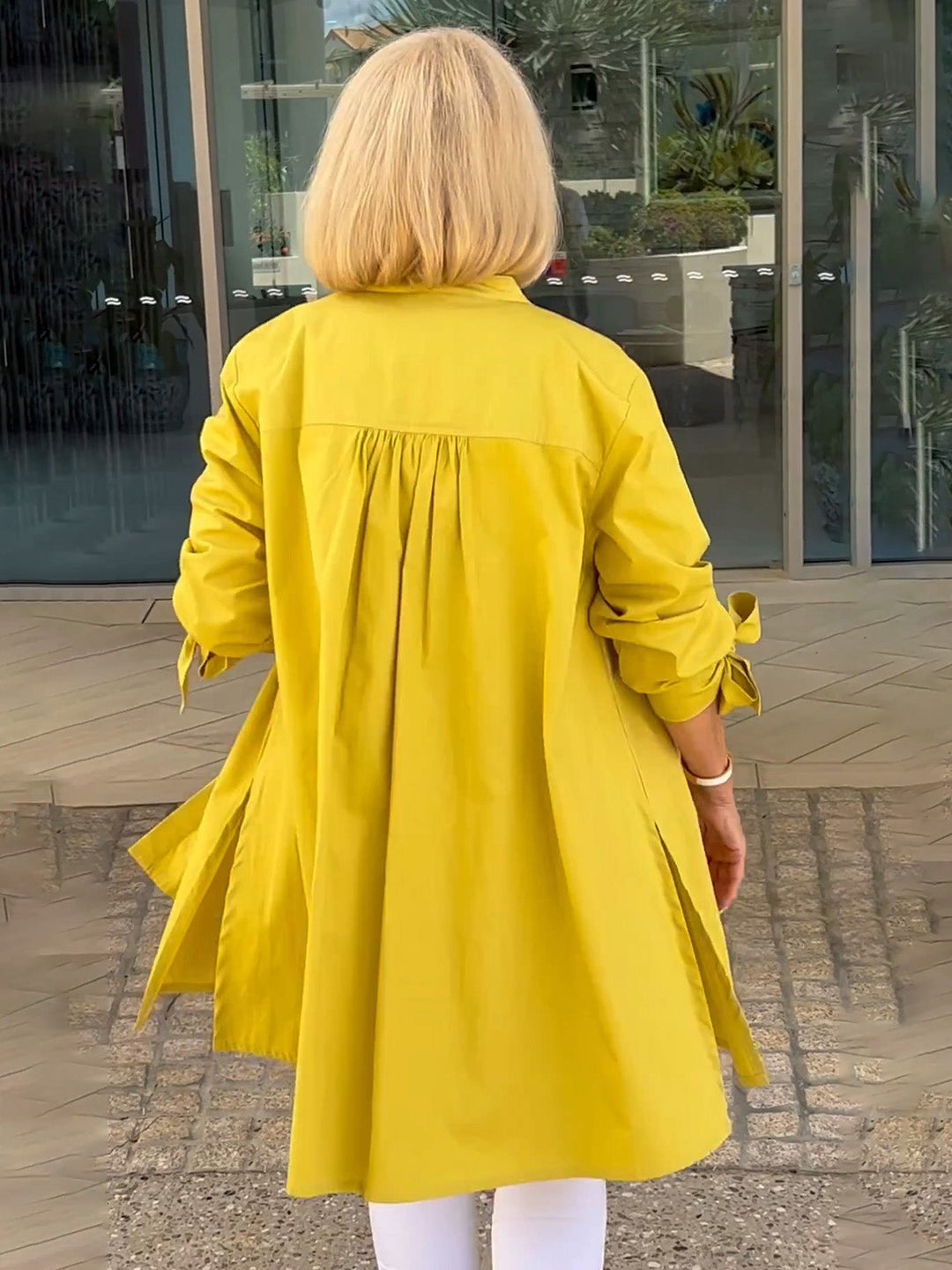 Lightweight Longline Coat with Flowing Elegant Fit