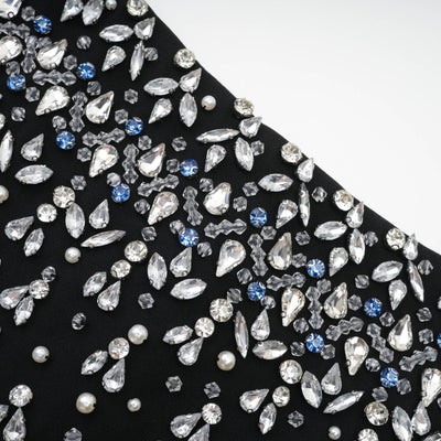 Melisande black embellished mini dress