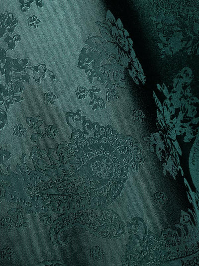 Men's Satin Paisley Casual Cuban Collar Short Sleeve Shirt