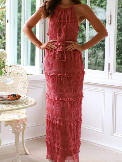 Elegant Resort Maxi Skirt Set
