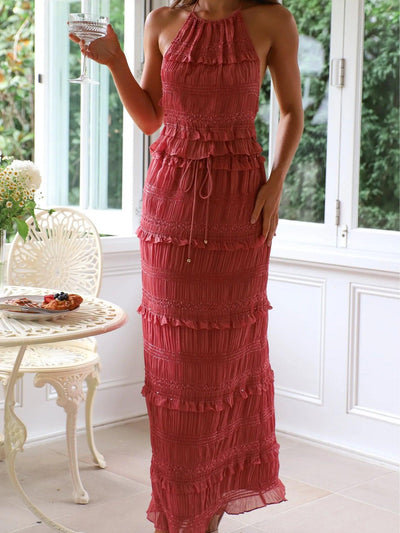 Elegant Resort Maxi Skirt Set
