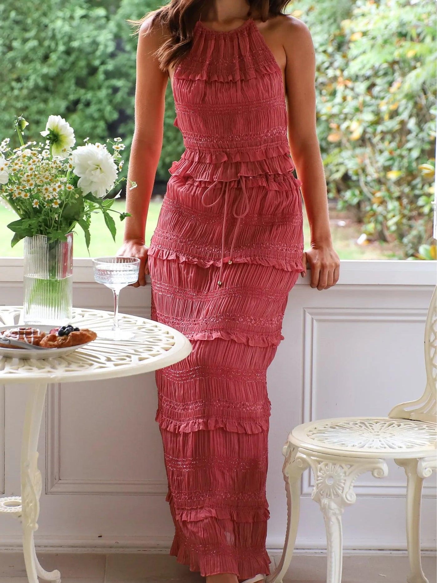 Elegant Resort Maxi Skirt Set