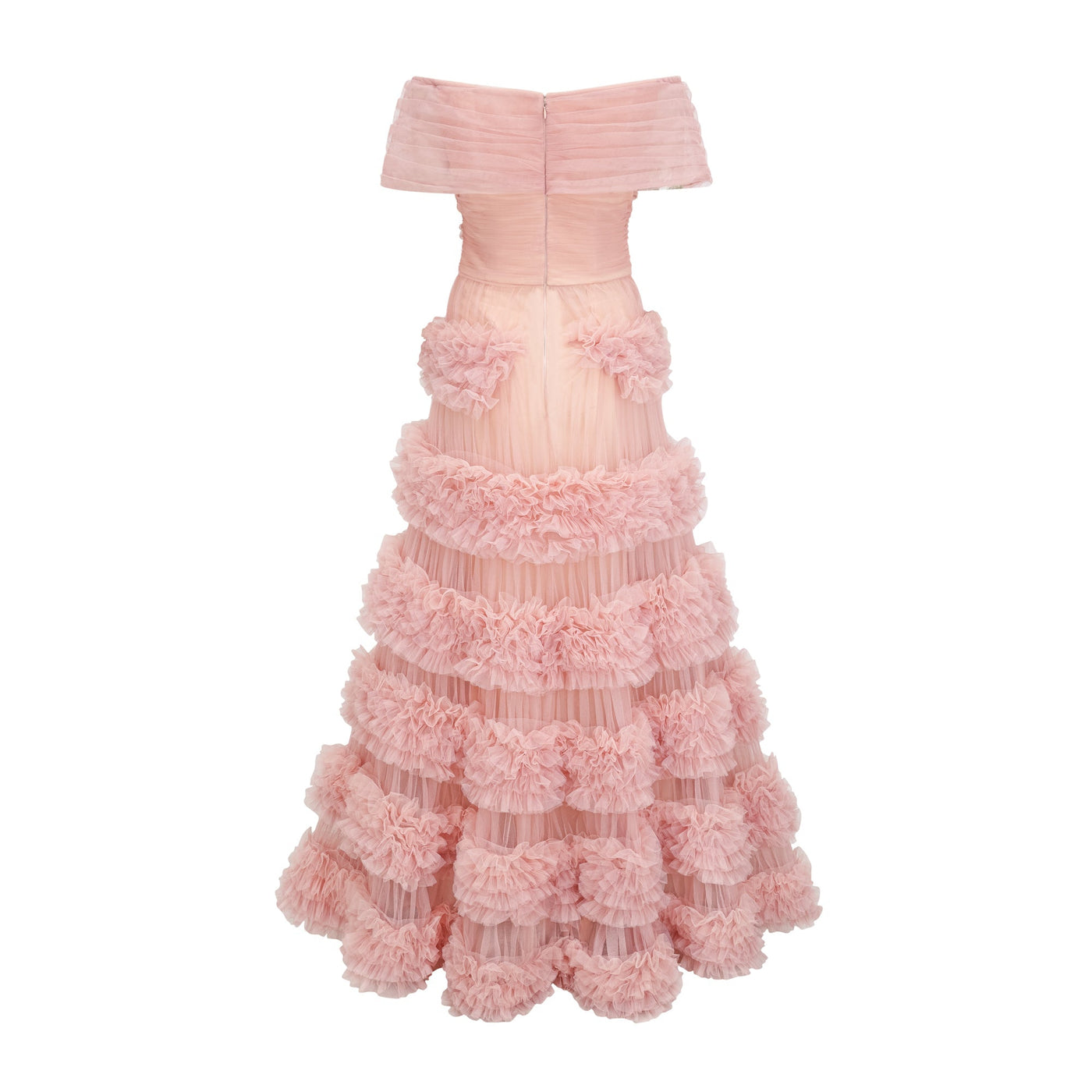 Solène Pink Tiered Maxi Dress